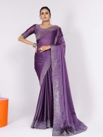 Purple Rangoli Silk Saree